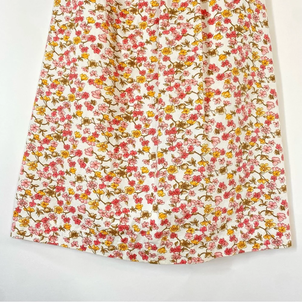 The Weekender Vintage Floral Cotton A-Line Skirt Size XXS Dainty Cottagecore